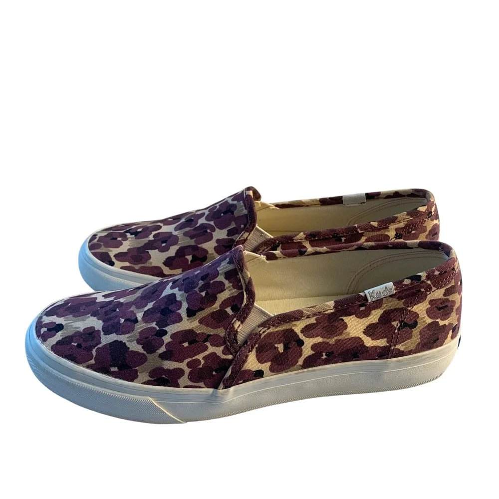 Keds x‎ Elizabeth and James Purple Floral Print Slip On Sneakers Shoes